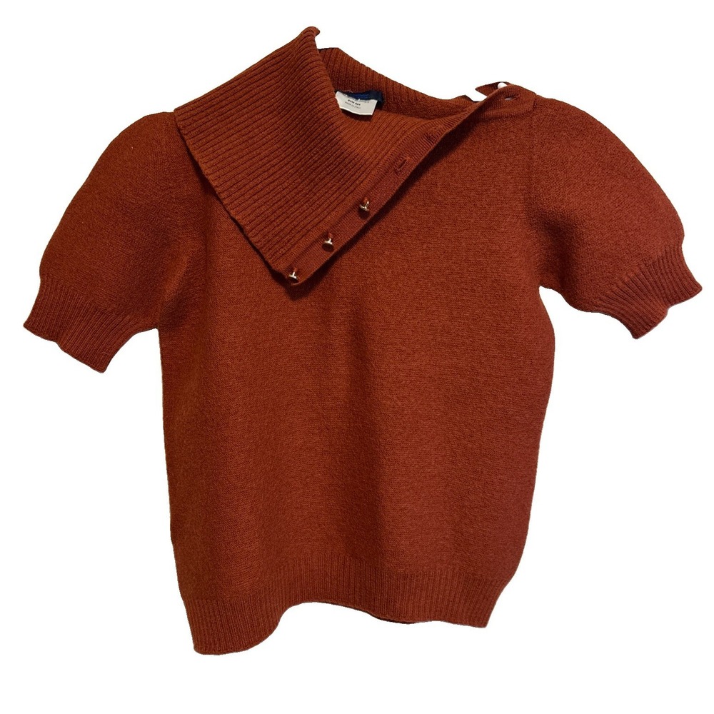 Blue Les Copains Women's Short Sleeve Sweater 100% Wool